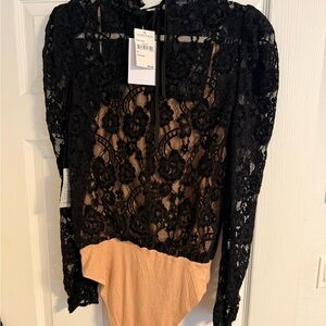 WAYF Nordstrom Black Lace Bodysuit